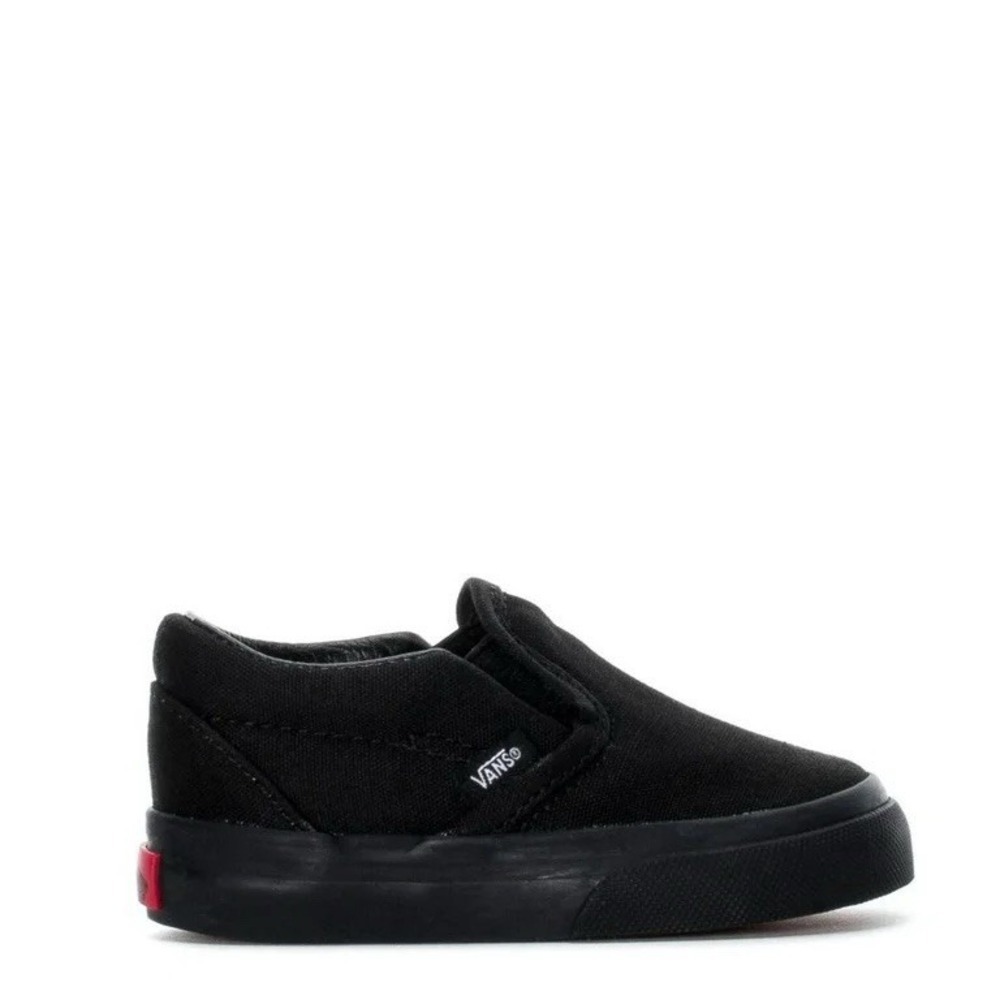 VANS Classic Slip On Black Canvas Shoes‎ Toddler 3.5